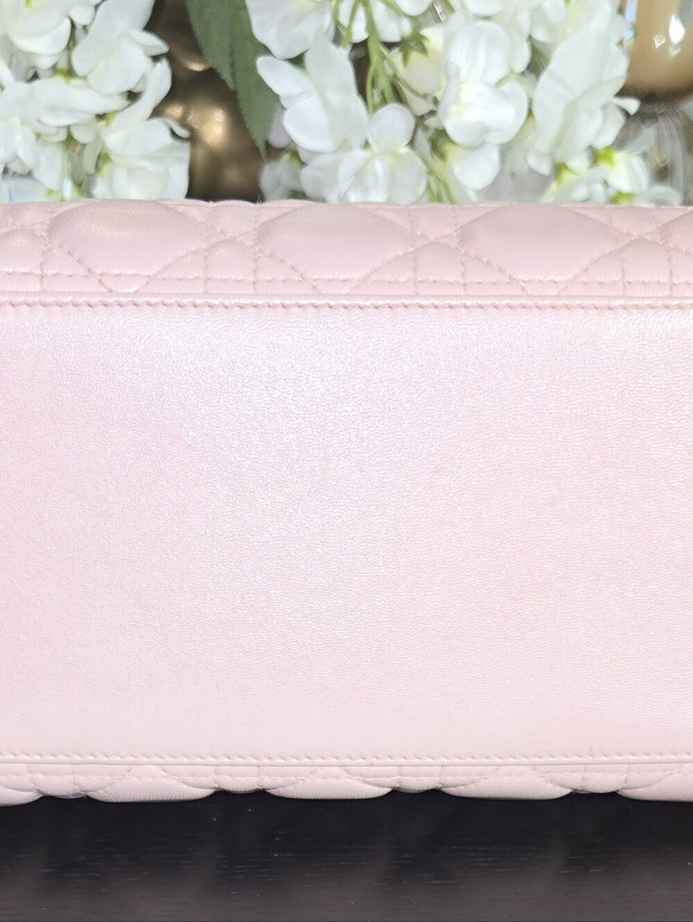 CHRISTIAN DIOR Lambskin Cannage Medium Tri-Color Lady Dior in Rose Pale - Picture 4 of 13